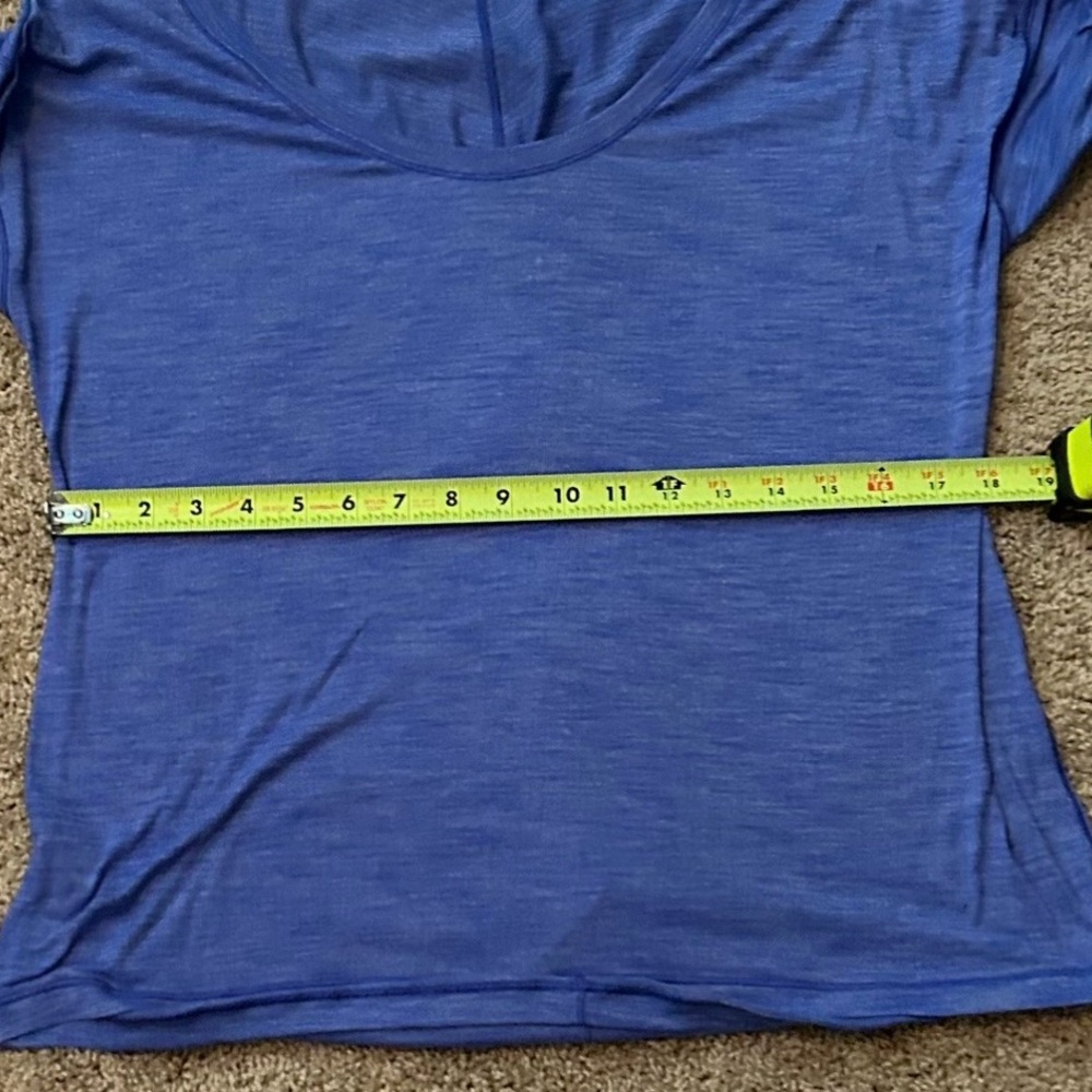 Lululemon On The Run Long Sleeve Heather Sapphire - Picture 13 of 13